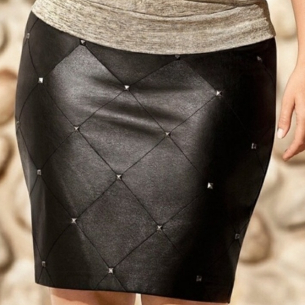 Lane bryant faux leather skirt